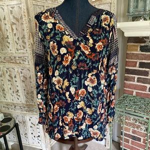 Mixed Floral Print Blouse L